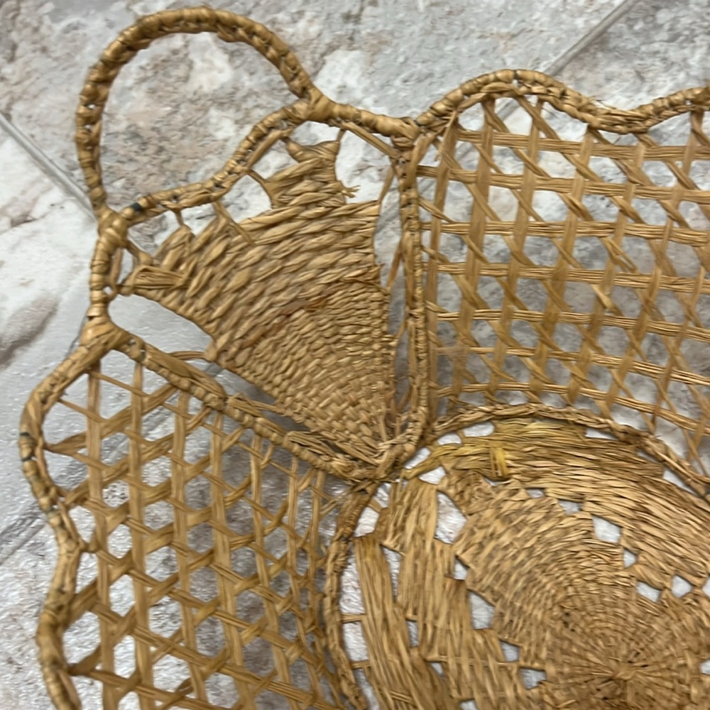 Handmade Woven Basket Made In Italy. With Two Handles. - Picture 4 of 16